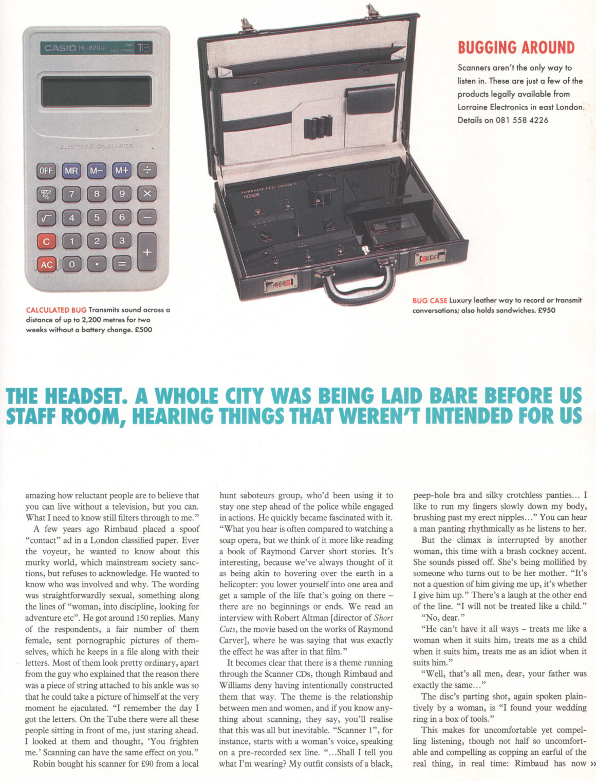 A calculator and an open briefcase above a long text